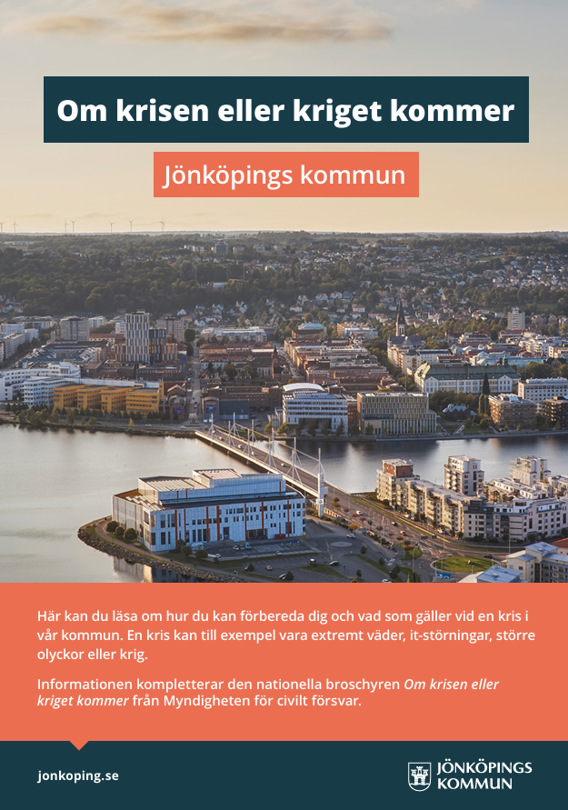 Framsidan till broschyren om krisen eller kriget kommer som Jönköpings kommun tagit fram.